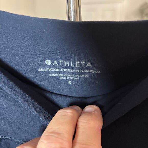 Athleta salutations Jogger in Powervita size s Navy Blue performance, yoga - Picture 4 of 7